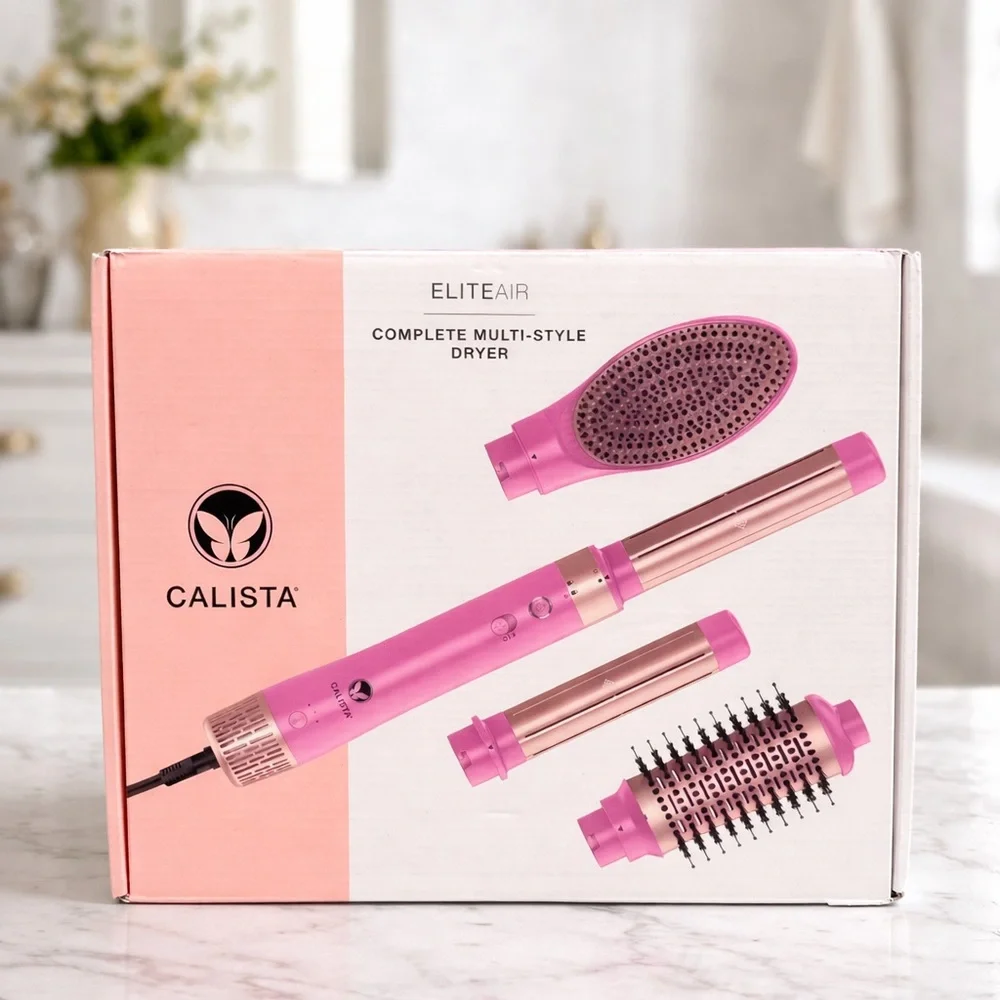 Calista EliteAir Multi-Style Dryer Pink Complete Set Hair Styler Tested